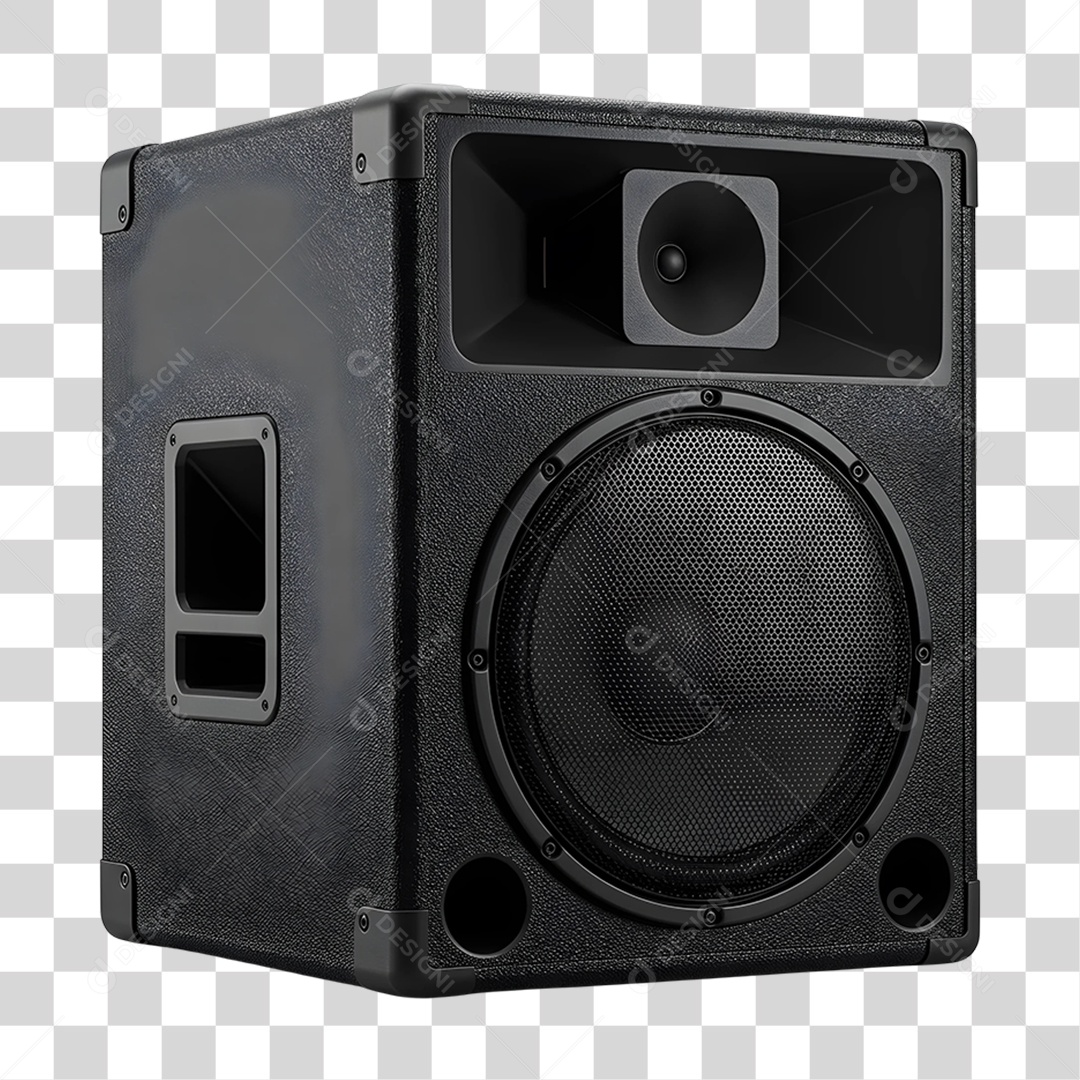 Elemento 3D Caixa de Som Acústica PNG Transparente