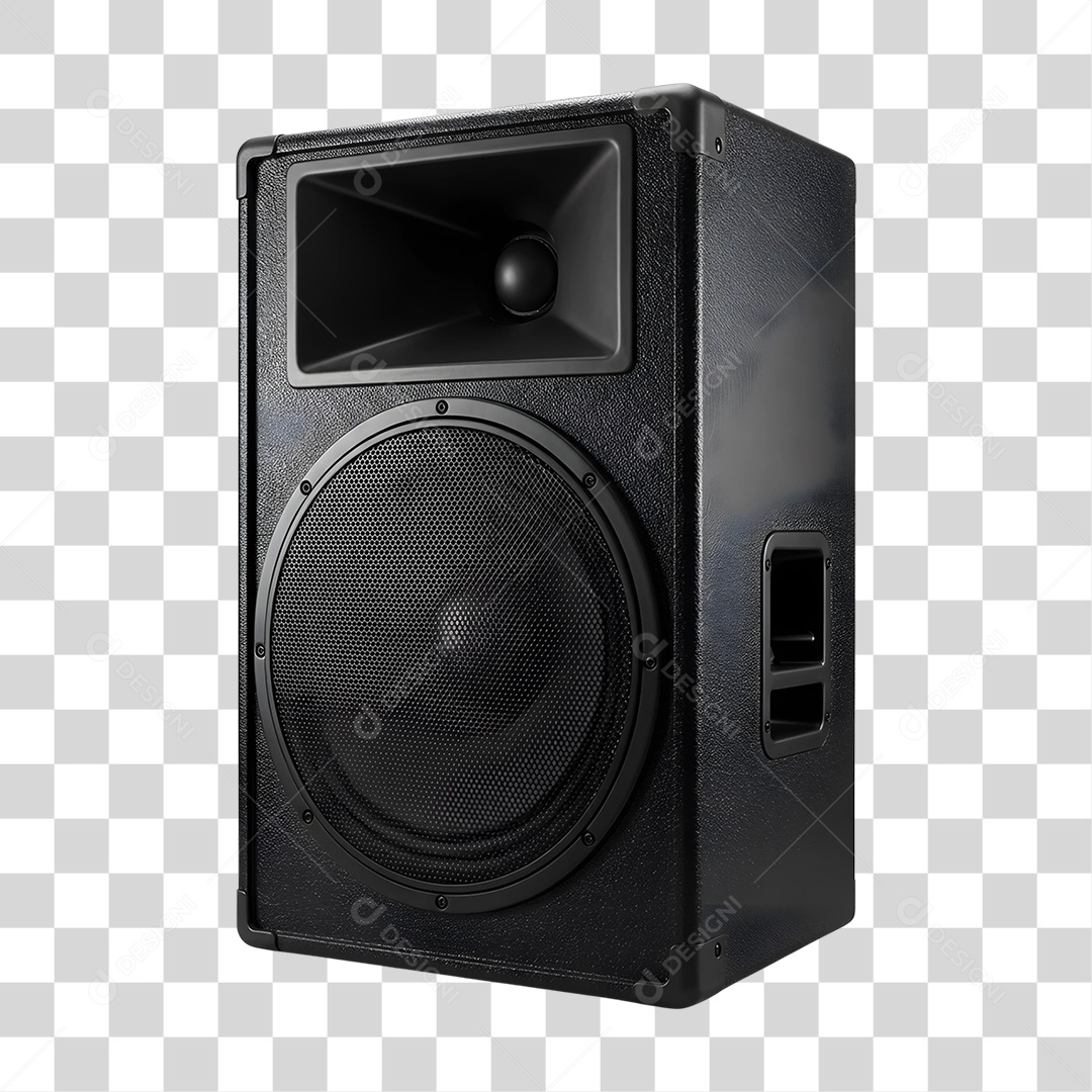 Elemento 3D Caixa de Som Acústica PNG Transparente