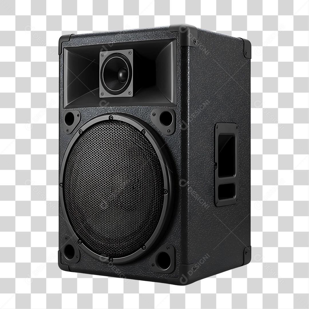 Elemento 3D Caixa de Som Acústica PNG Transparente