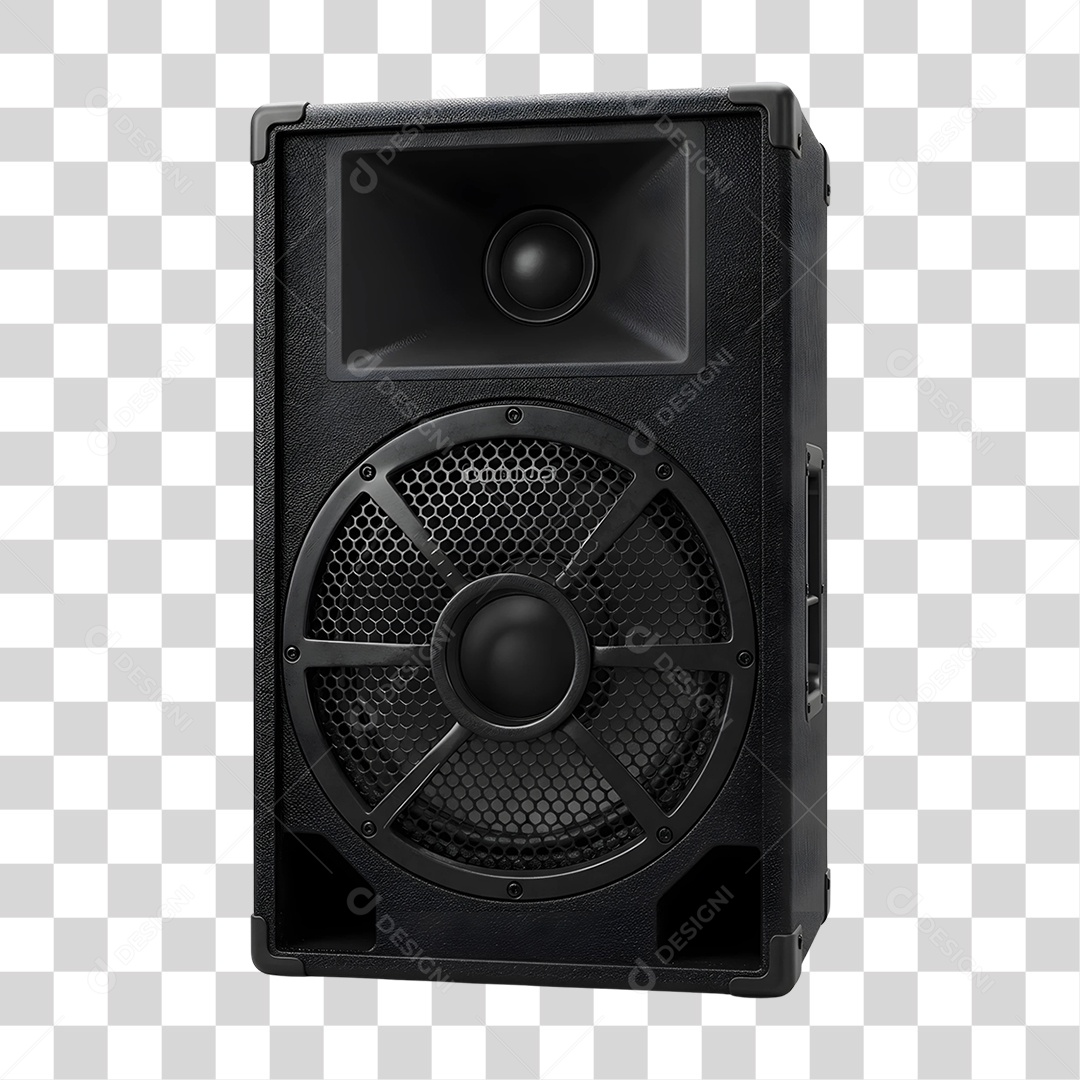 Elemento 3D Caixa de Som Acústica PNG Transparente