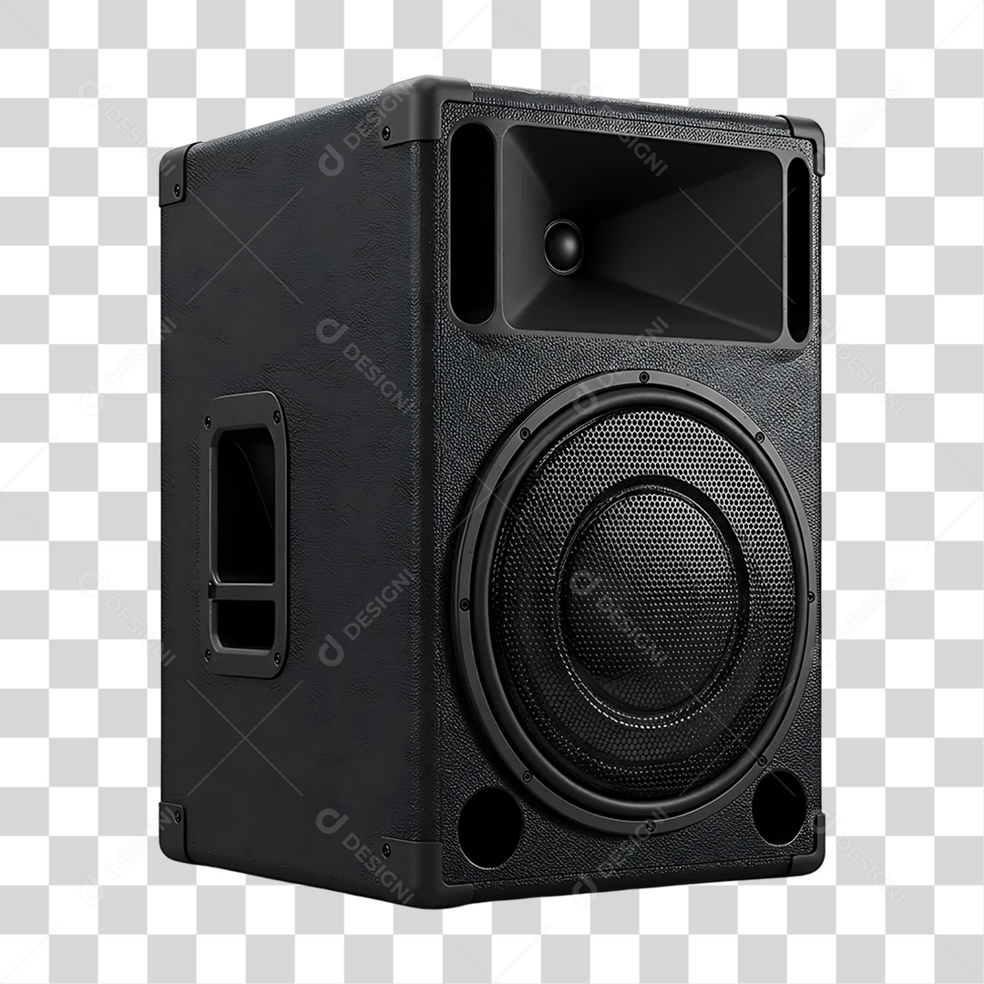 Elemento 3D Caixa de Som Acústica PNG Transparente