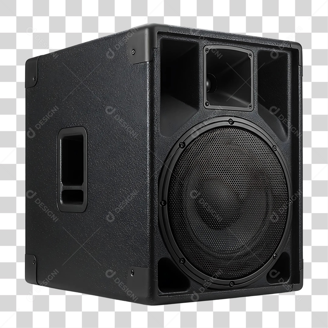 Elemento 3D Caixa de Som Acústica PNG Transparente