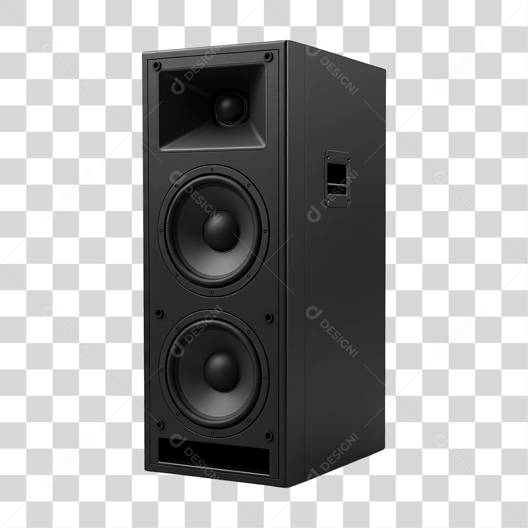 Elemento 3D Caixa de Som Acústica PNG Transparente