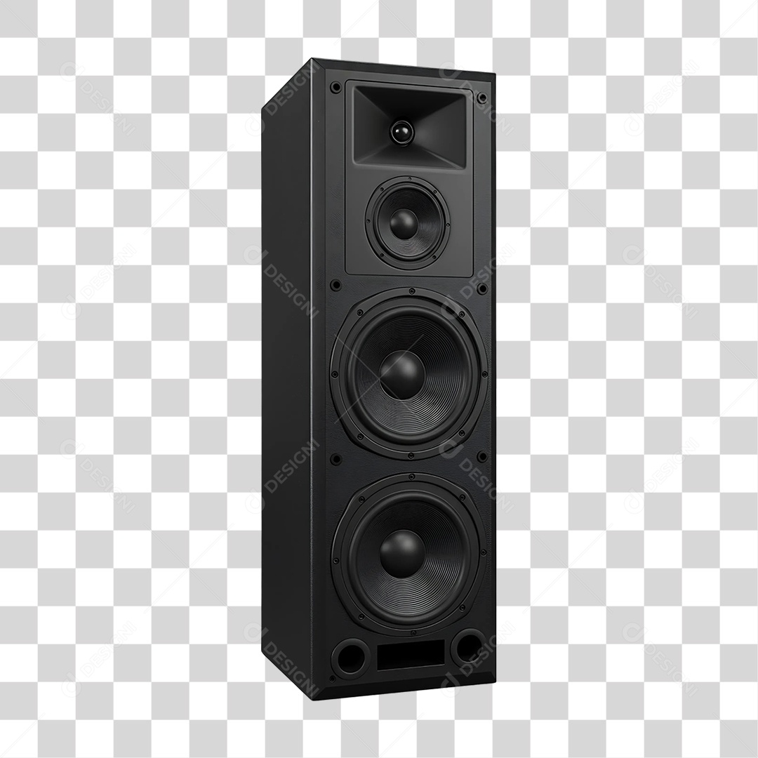 Elemento 3D Caixa de Som Acústica PNG Transparente