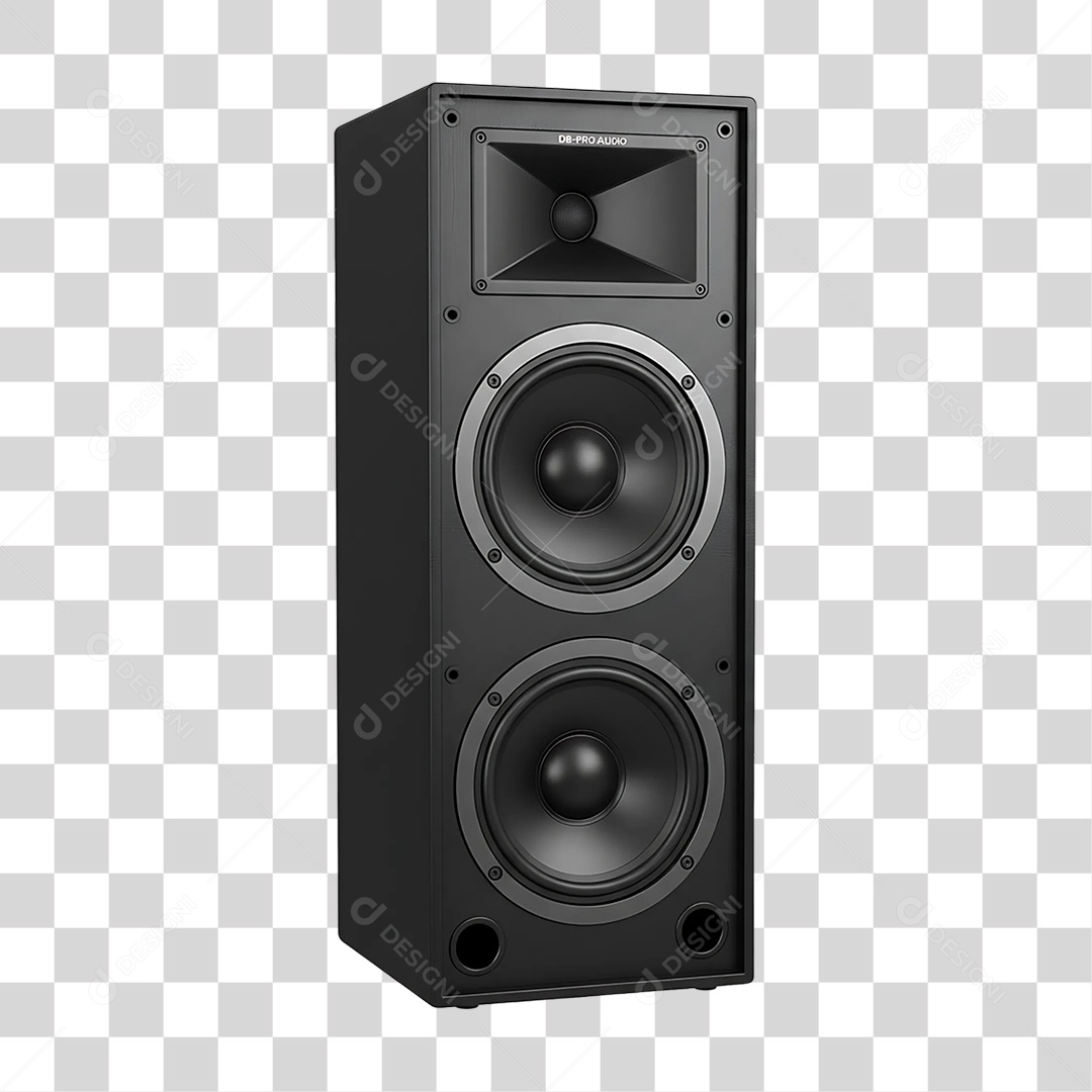 Elemento 3D Caixa de Som Acústica PNG Transparente