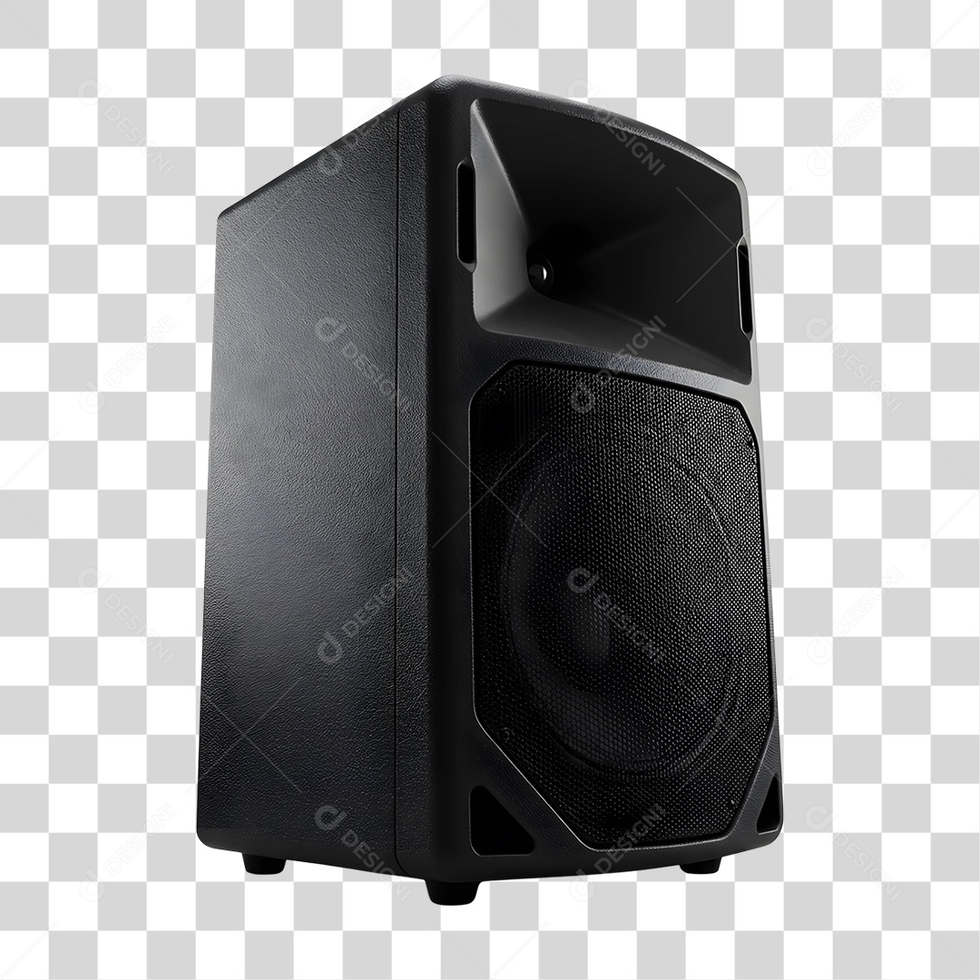 Elemento 3D Caixa de Som Acústica PNG Transparente
