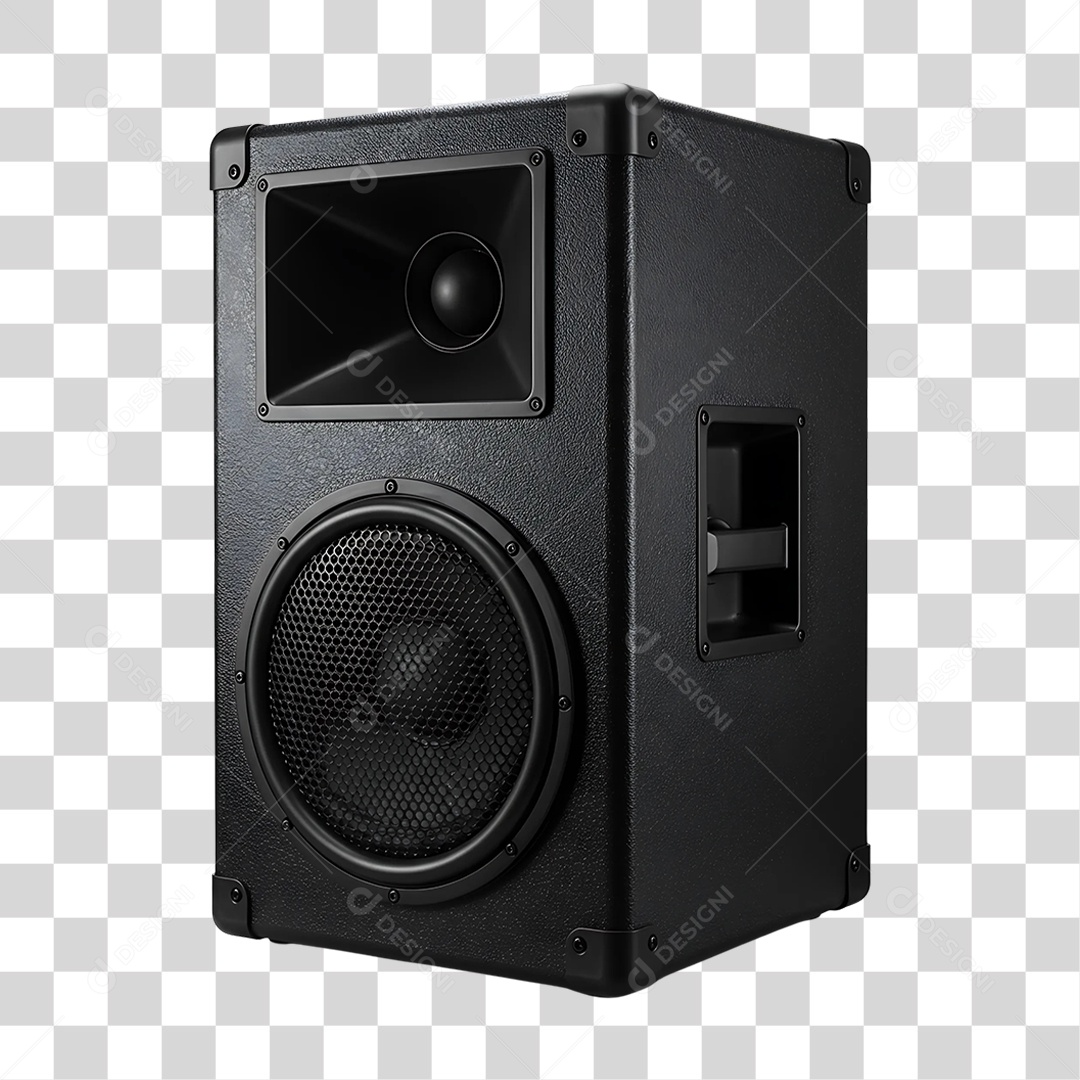 Elemento 3D Caixa de Som Acústica PNG Transparente