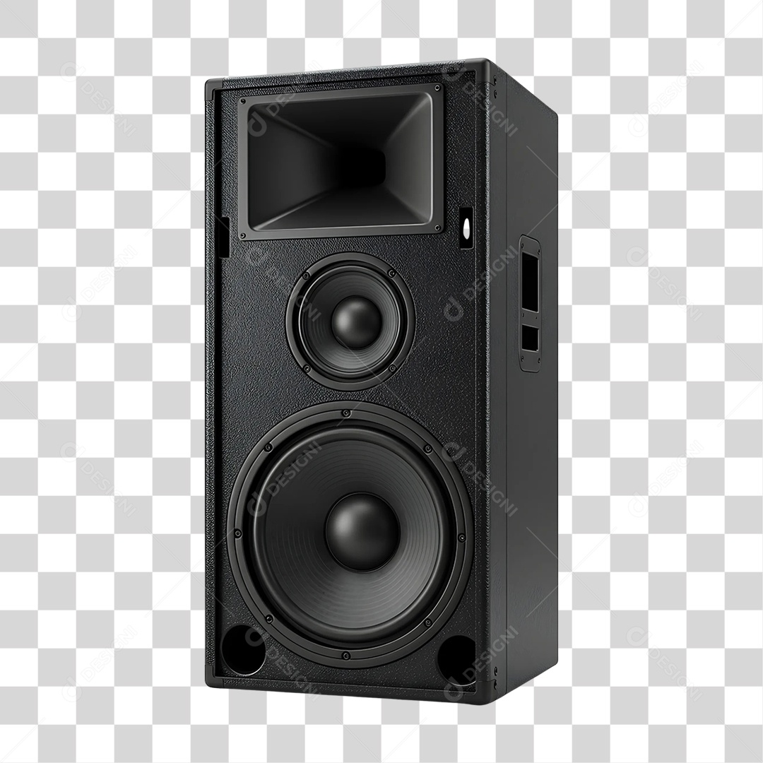 Elemento 3D Caixa de Som Acústica PNG Transparente