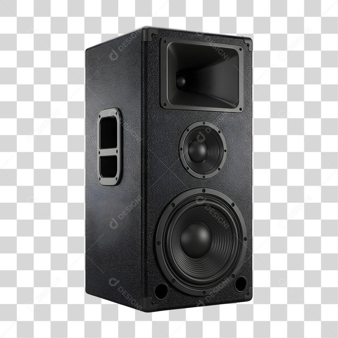 Elemento 3D Caixa de Som Acústica PNG Transparente