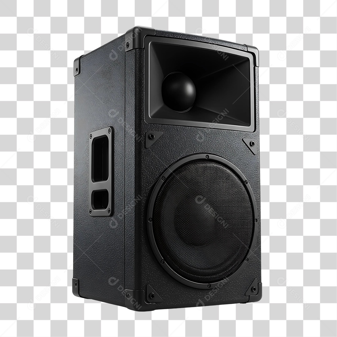 Elemento 3D Caixa de Som Acústica PNG Transparente