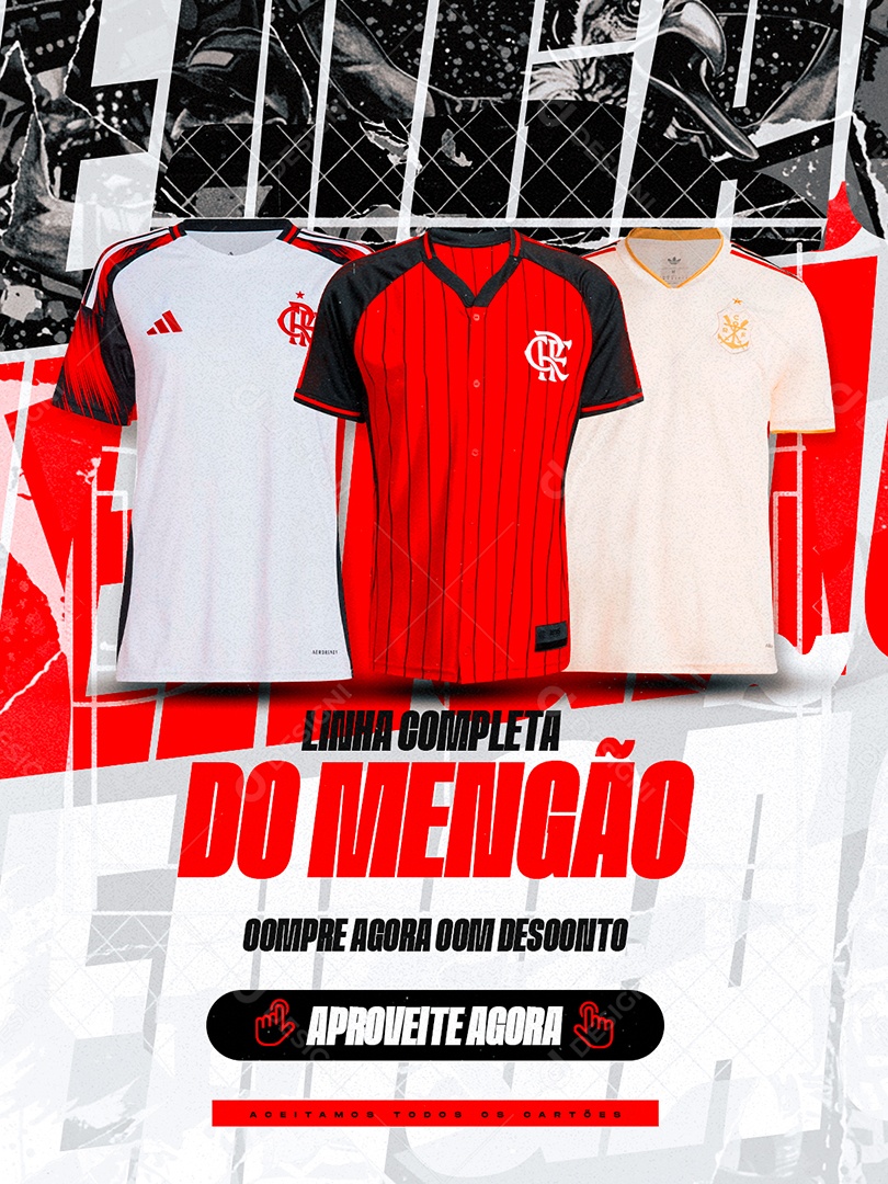 Linha Camisa do Mengão Compre com Desconto Feed Social Media PSD Editável