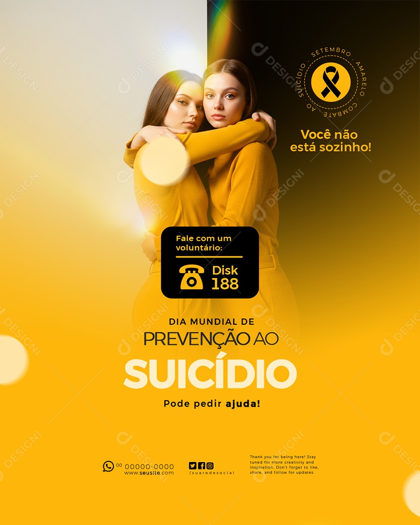 Setembro Amarelo Social Media PSD Editável