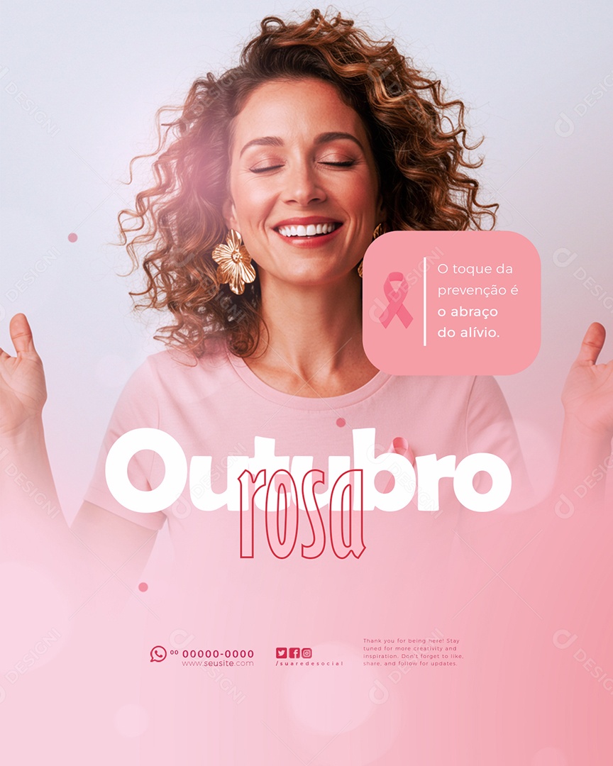 Outubro Rosa Social Media PSD Editável