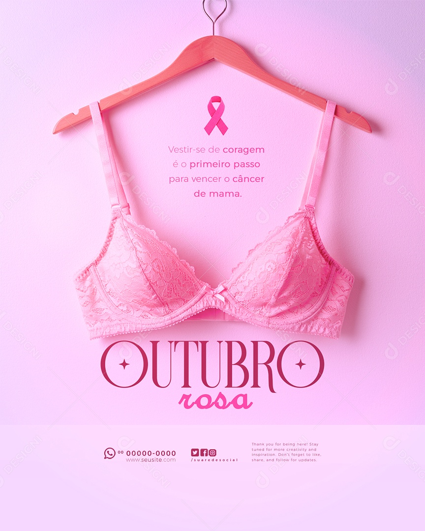 Outubro Rosa Social Media PSD Editável