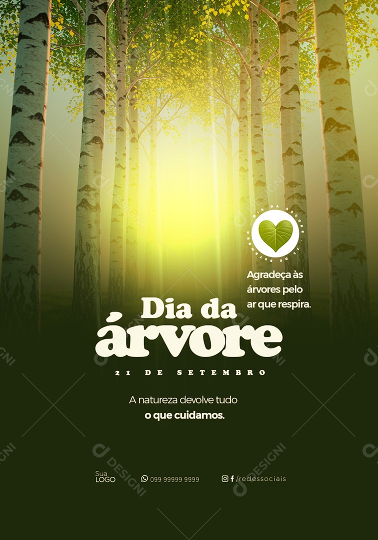 Dia da Árvore Social Media PSD Editável