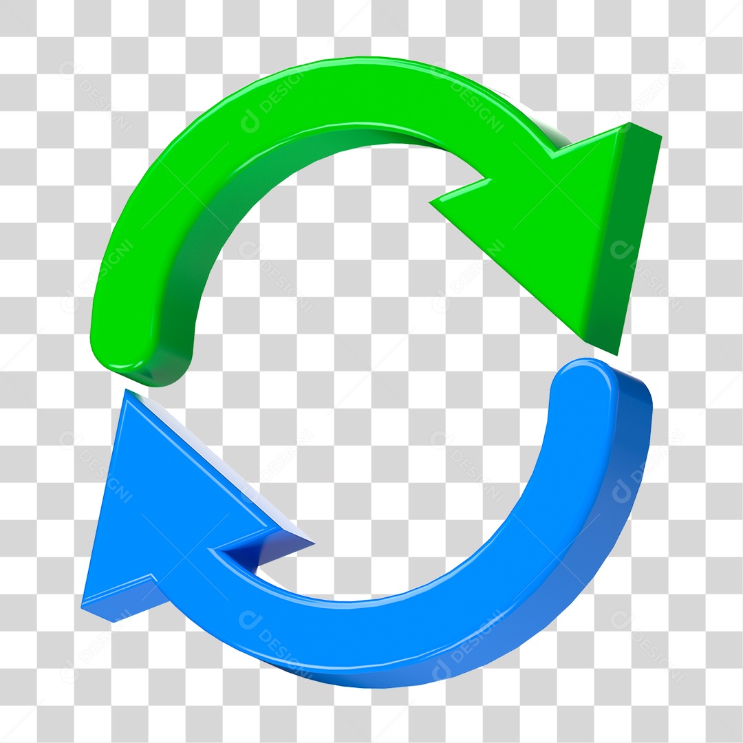 Setas Tridimensionais PNG Transparente