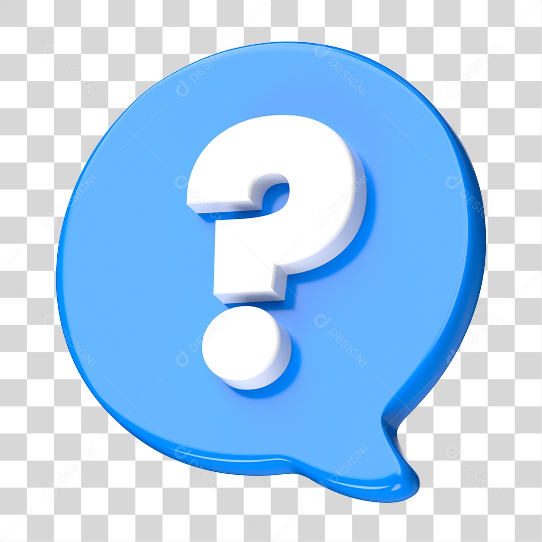 Balão de Fala 3D PNG Transparente