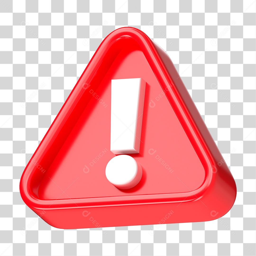 Ícone Vermelho de Aviso PNG Transparente