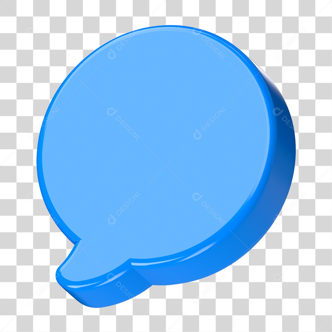 Balão de Fala 3D PNG Transparente