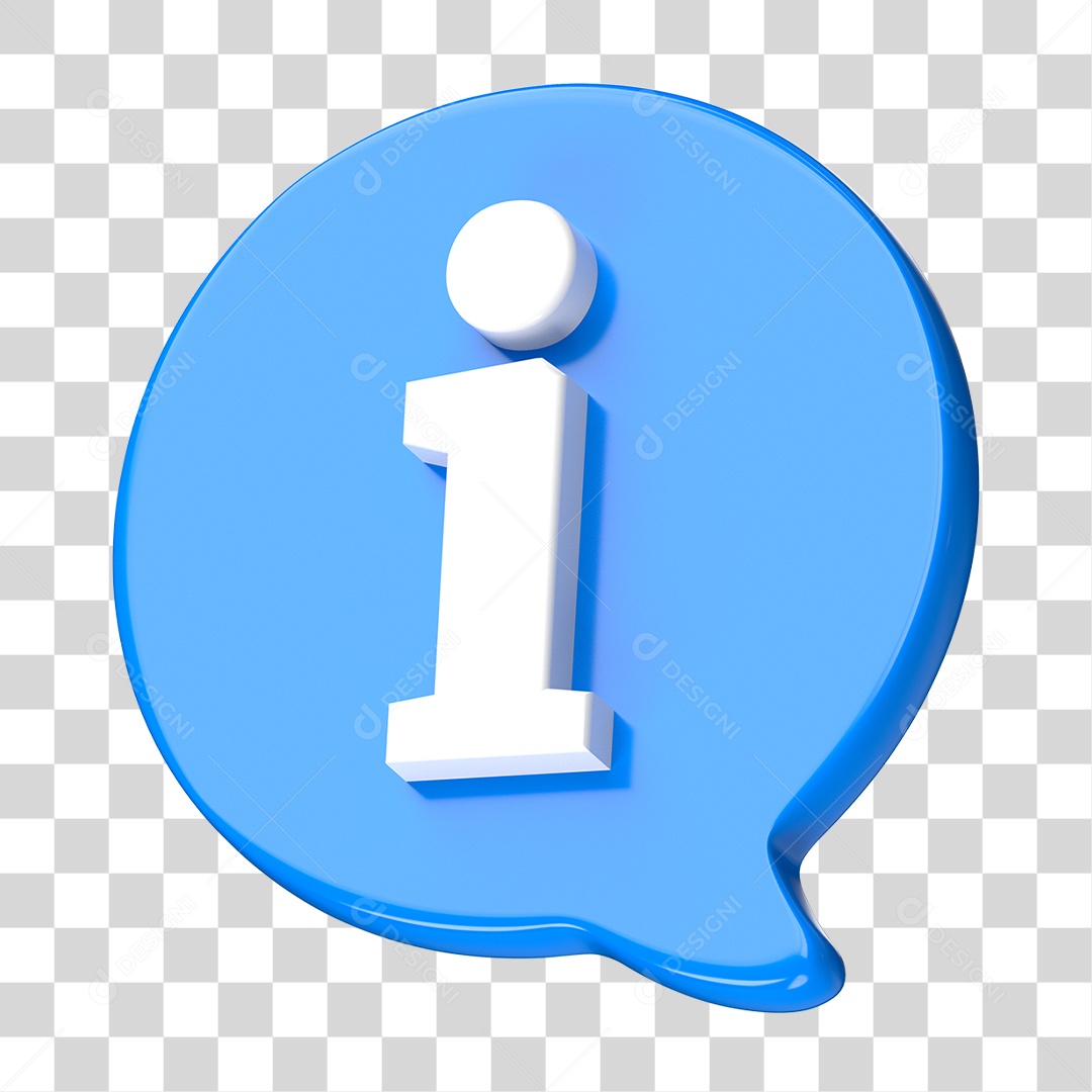 Balão de Fala 3D PNG Transparente