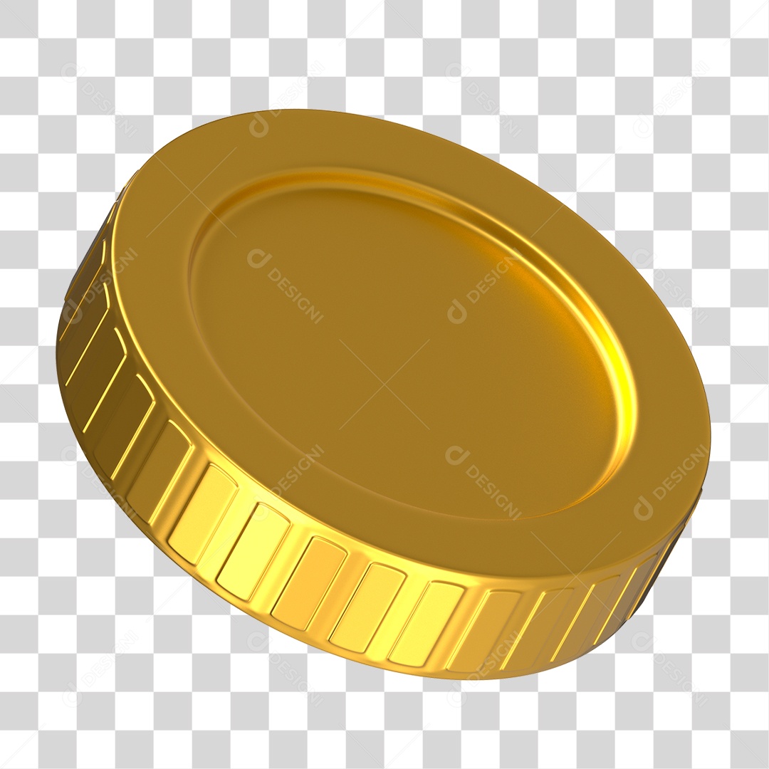 Ícone Moeda de Ouro PNG Transparente