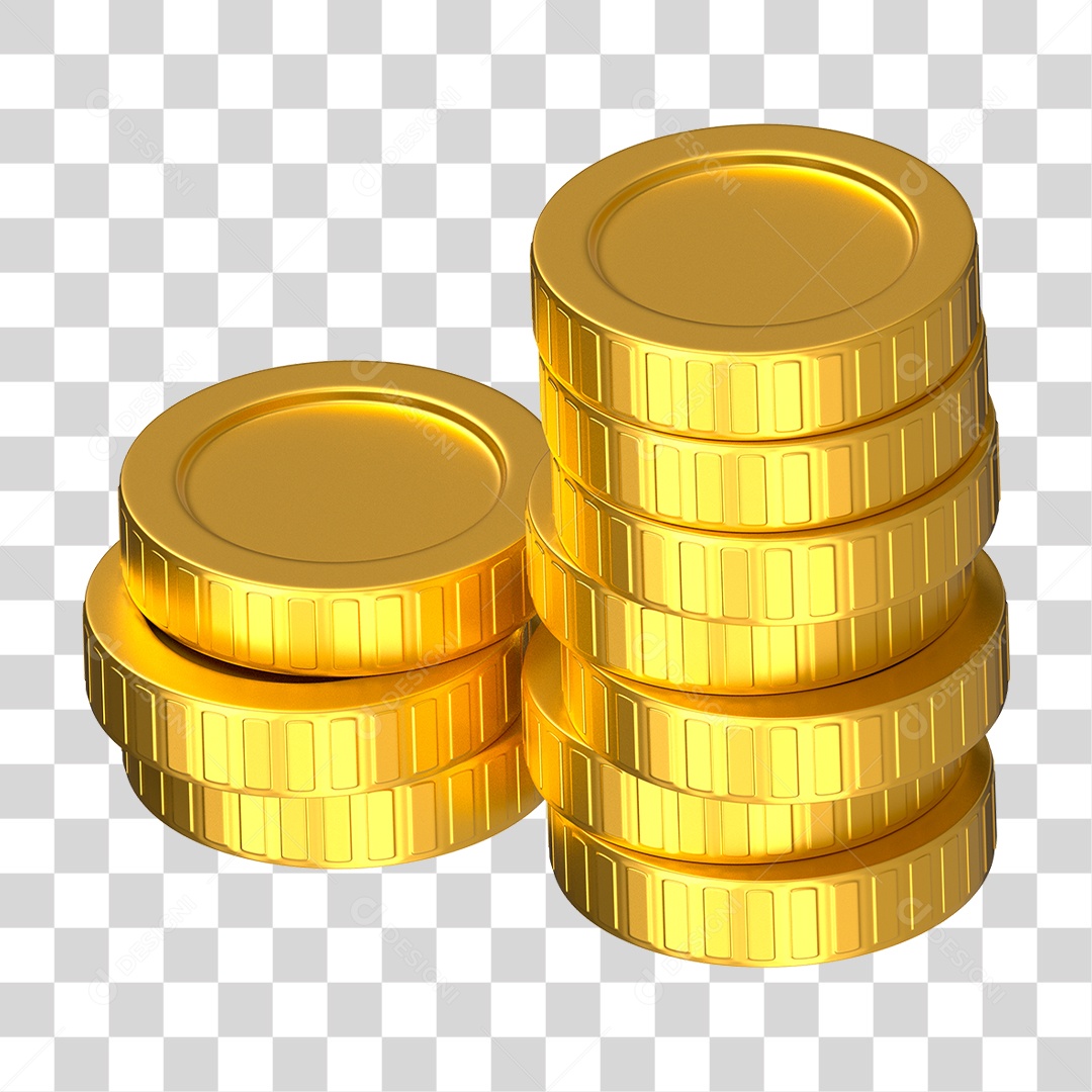 Ícone Moeda de Ouro PNG Transparente