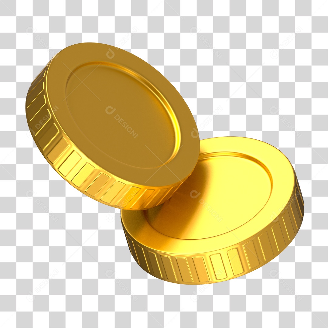 Ícone Moeda de Ouro PNG Transparente