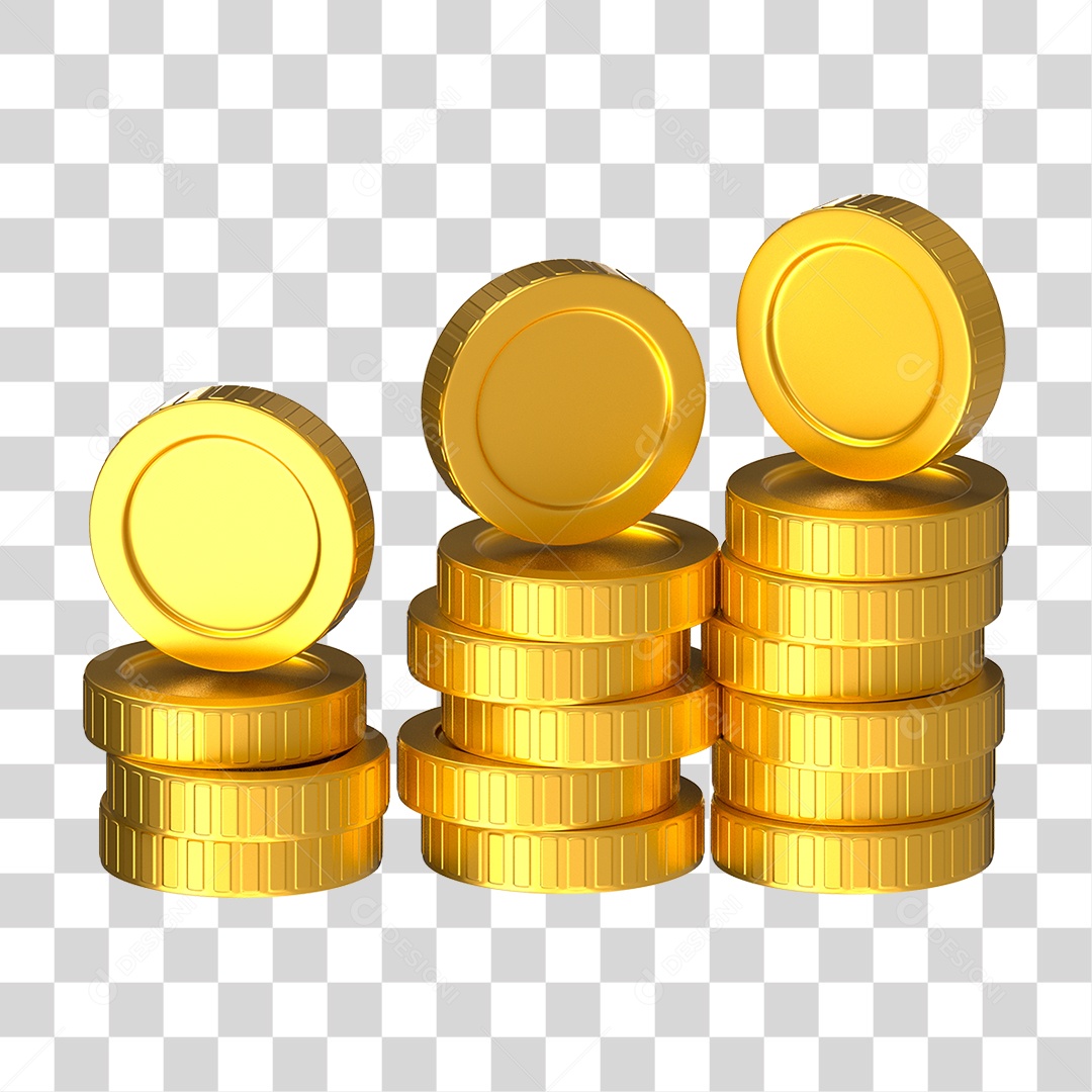 Ícone Moeda de Ouro PNG Transparente