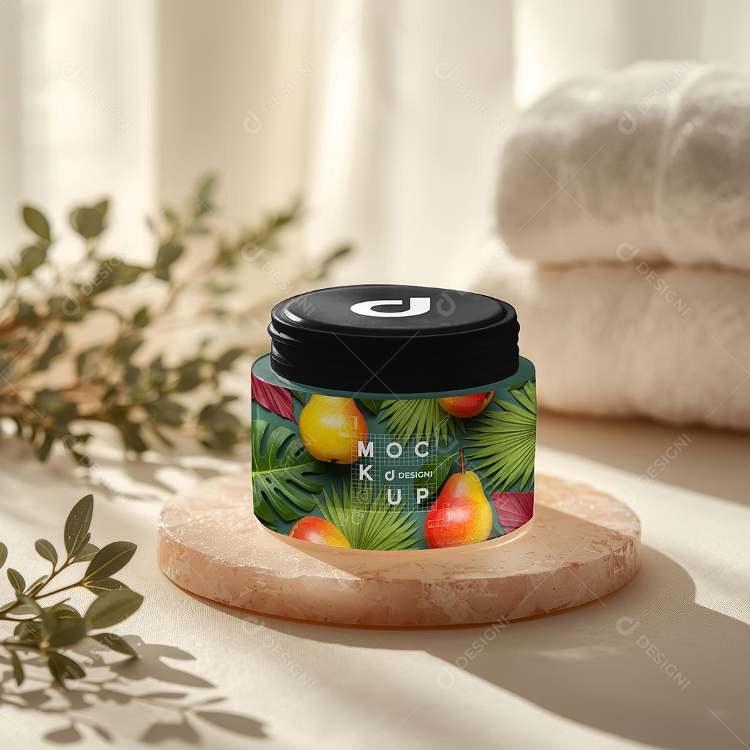 Mockup Cosmético Hidratante Corporal PSD Editável