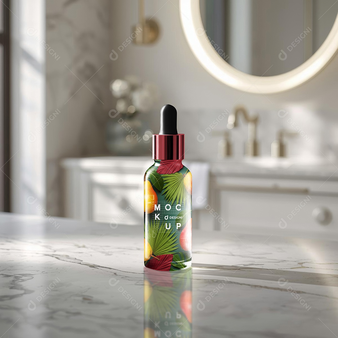 Mockup Cosmético Serum Facial PSD Editável