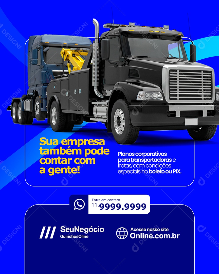 Guincho Sua Empresa Também Pode Contar com a Gente Social Media PSD Editável