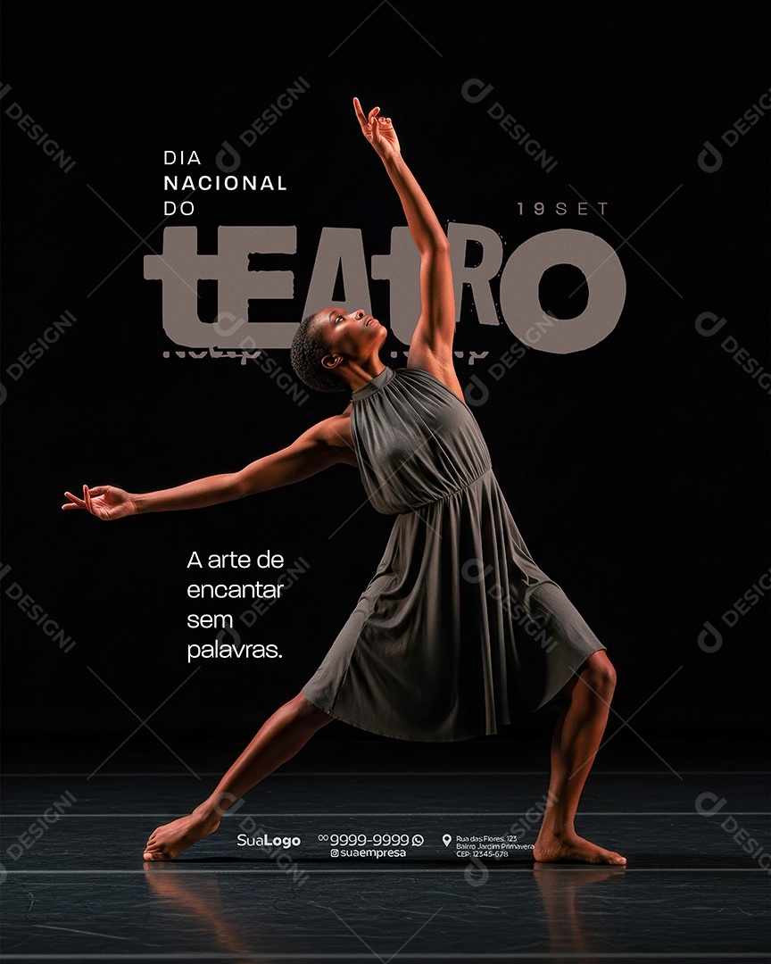 Dia Nacional Do Teatro 19 de Setembro Social Media PSD Editável
