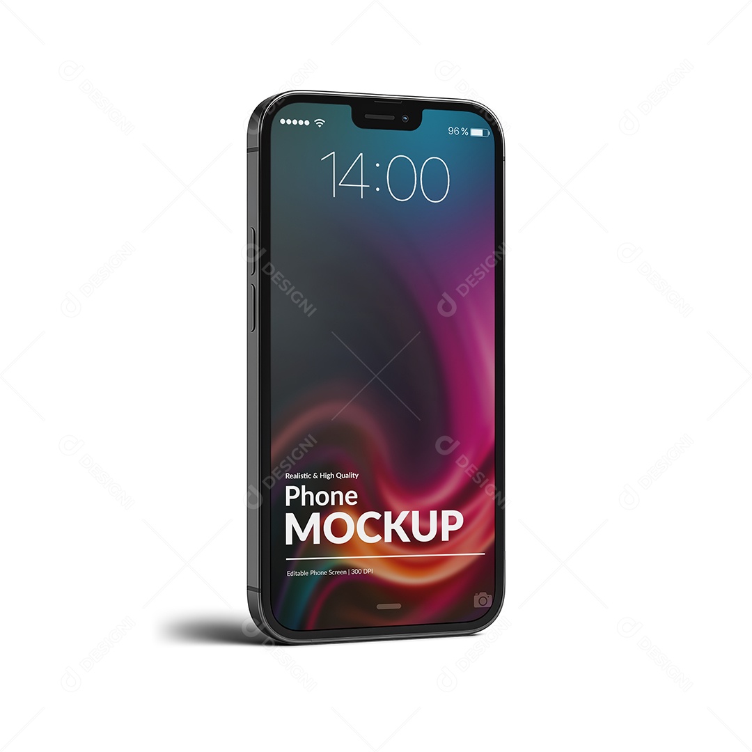 IPhone Celular Smartphone Mockup PSD Editável