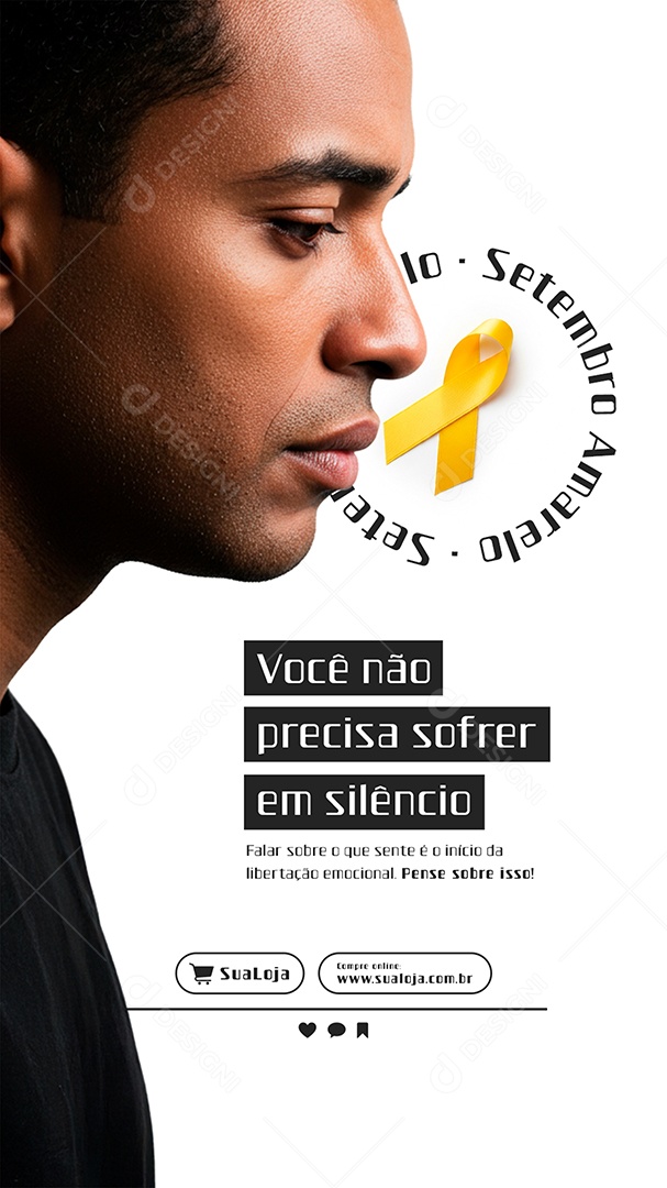 Story Setembro Amarelo Social Media PSD Editável