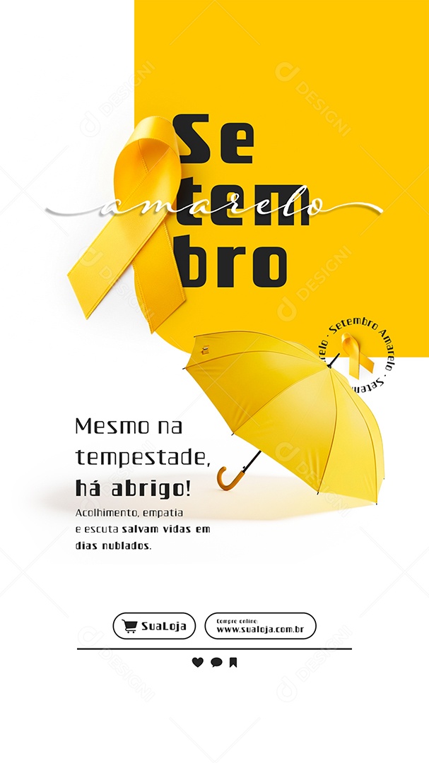 Story Setembro Amarelo Social Media PSD Editável
