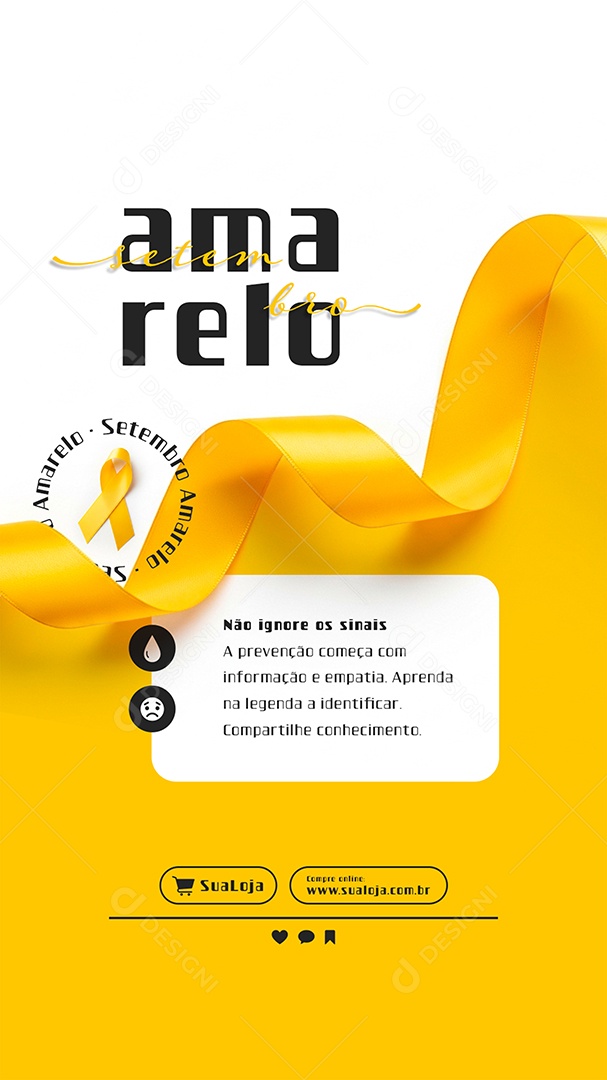 Story Setembro Amarelo Social Media PSD Editável