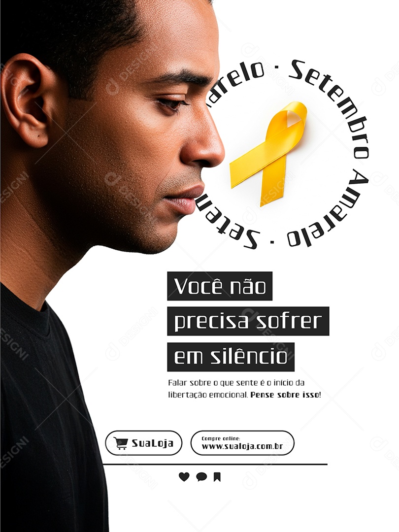 Setembro Amarelo Social Media PSD Editável