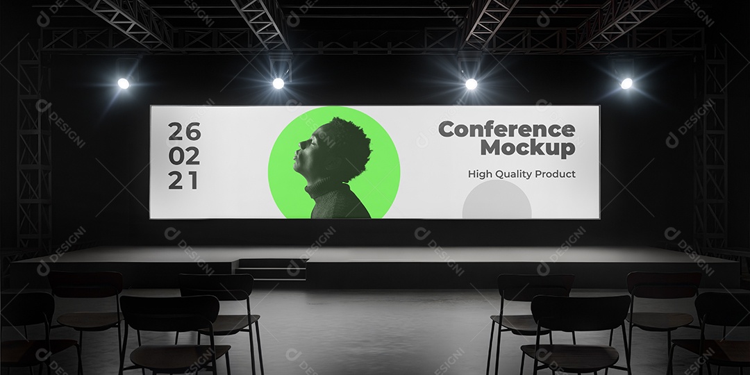 Sala de Conferência Mockup PSD Editável