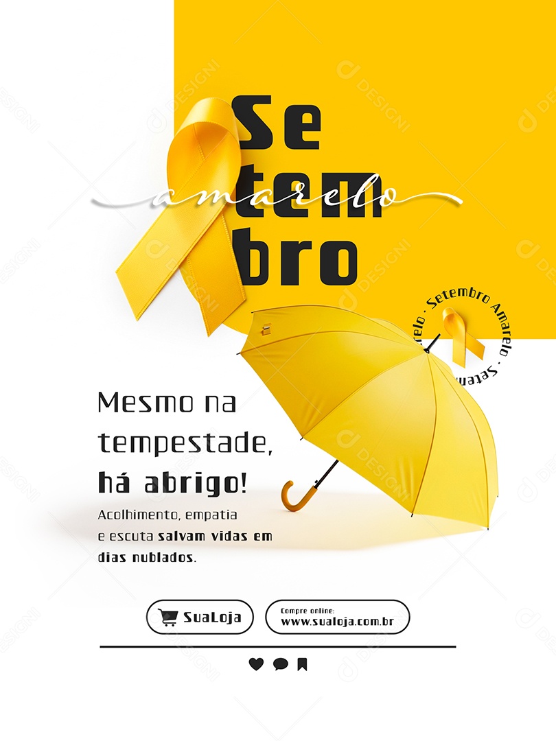 Setembro Amarelo Social Media PSD Editável