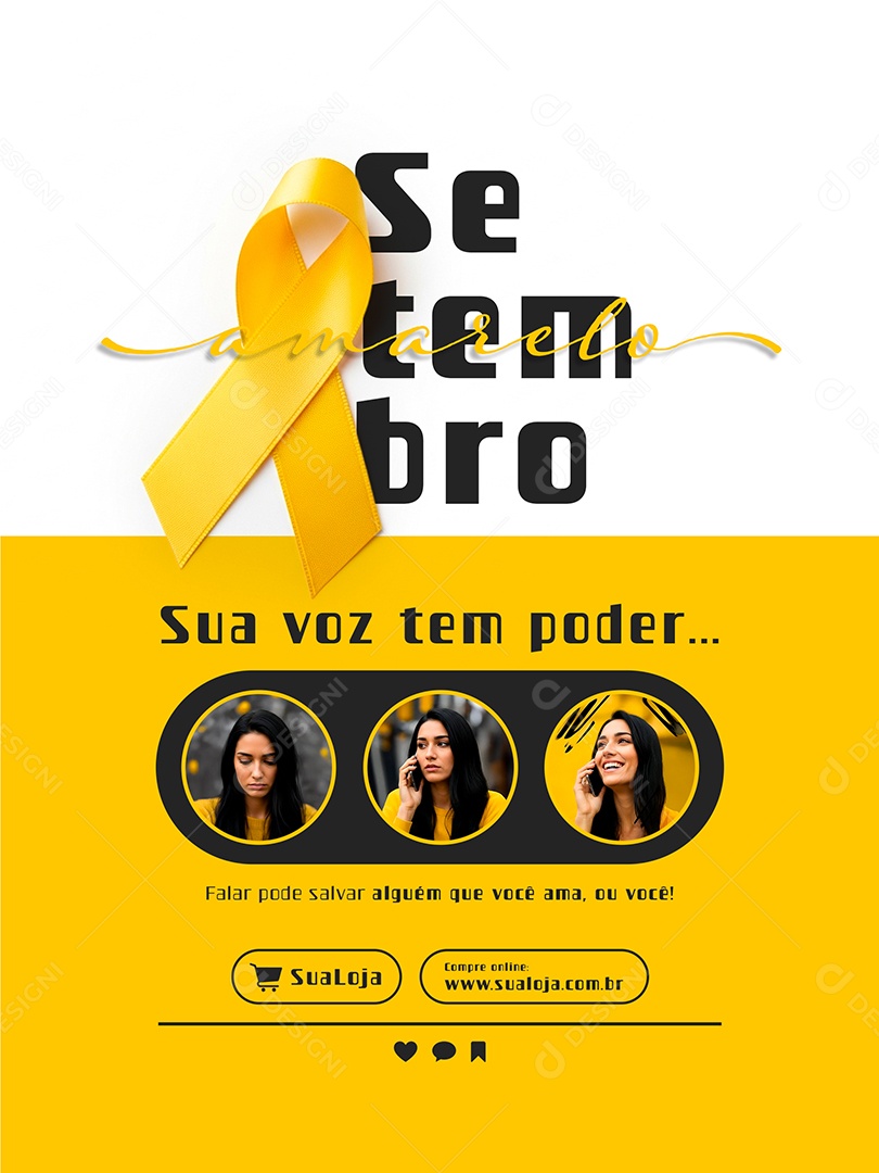 Setembro Amarelo Social Media PSD Editável
