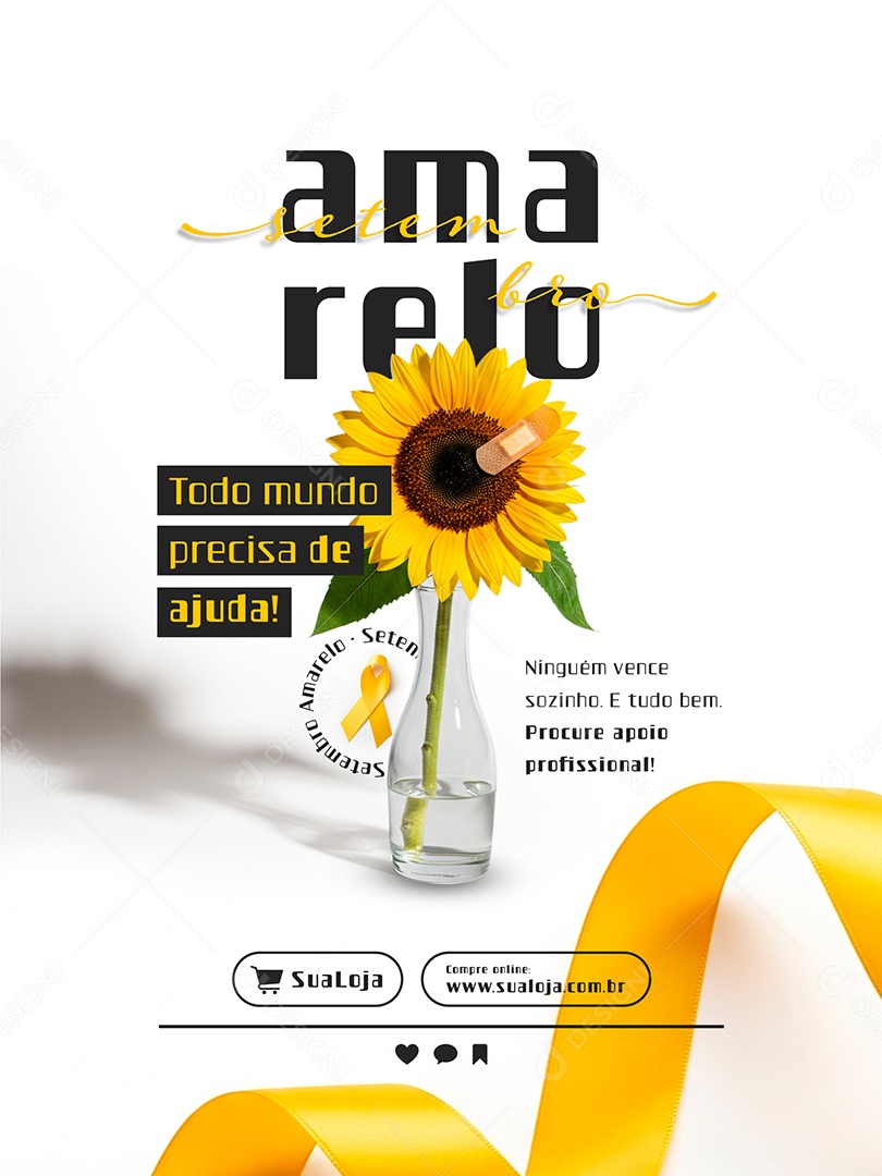 Setembro Amarelo Social Media PSD Editável