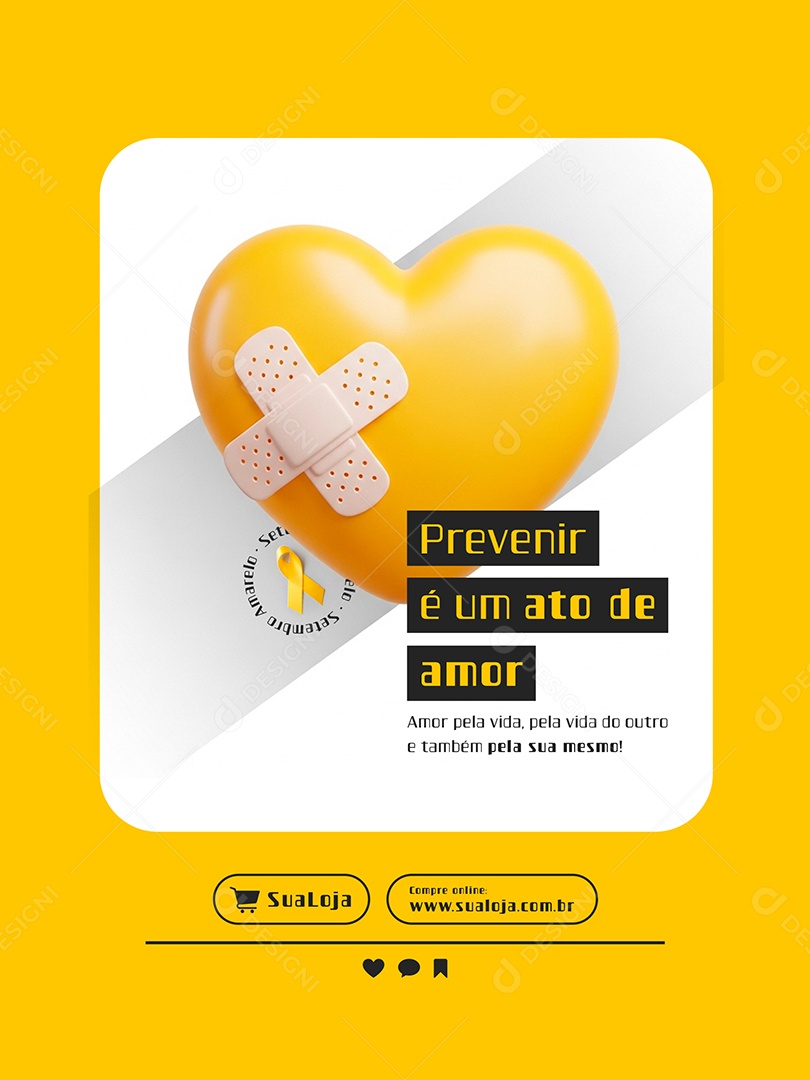 Setembro Amarelo Social Media PSD Editável