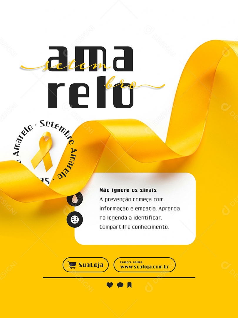Setembro Amarelo Social Media PSD Editável