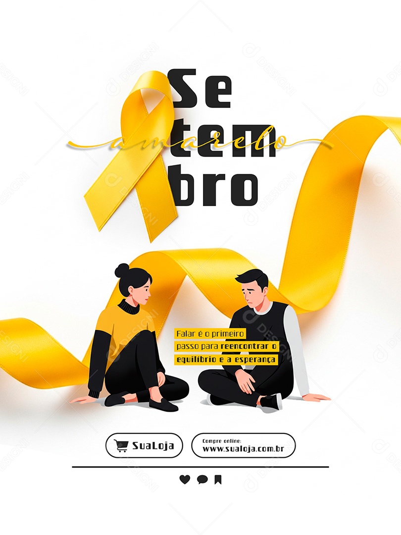 Setembro Amarelo Social Media PSD Editável