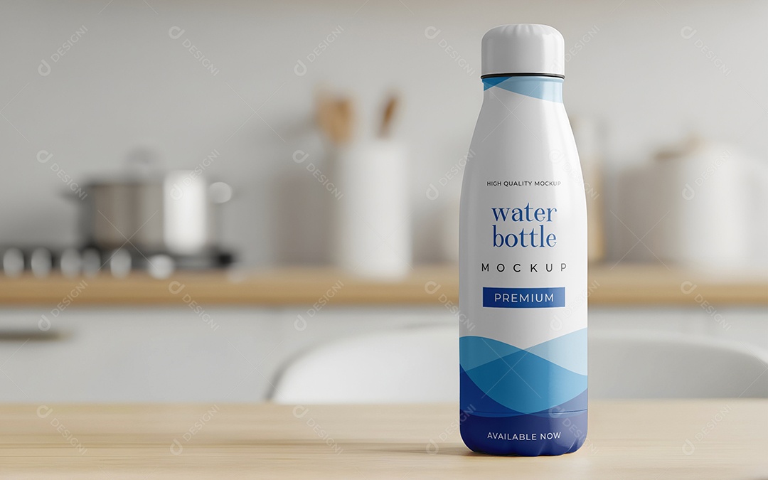 Garrafa de Água Mockup PSD Editável