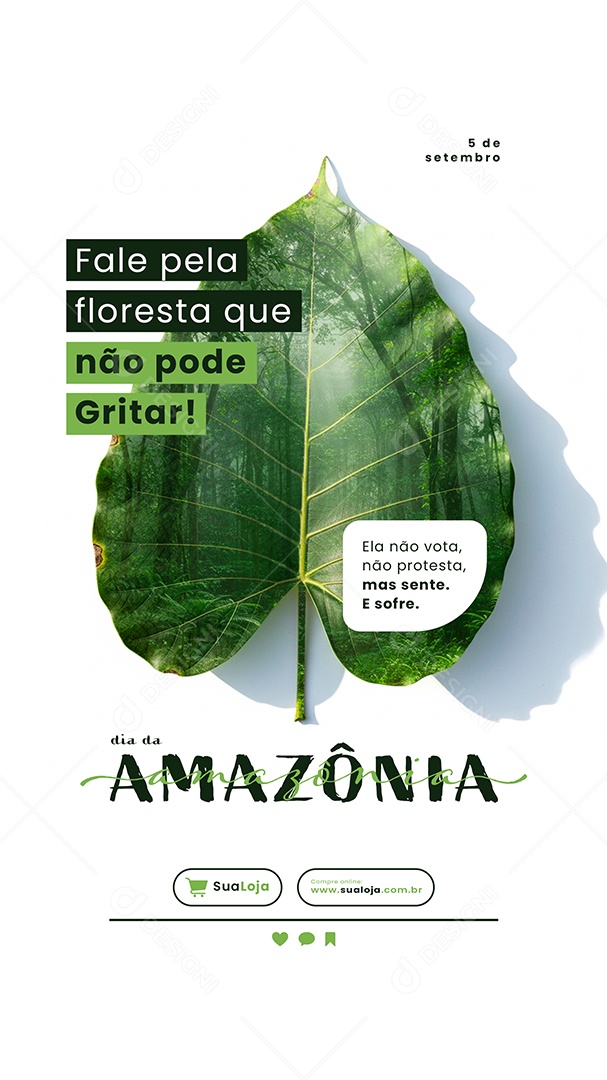 Story Social Media Dia da Amazónia 05 de Setembro PSD Editável
