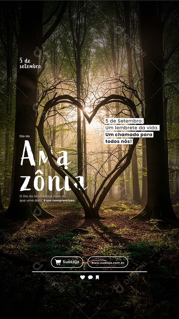 Social Media Dia da Amazónia 05 de Setembro PSD Editável