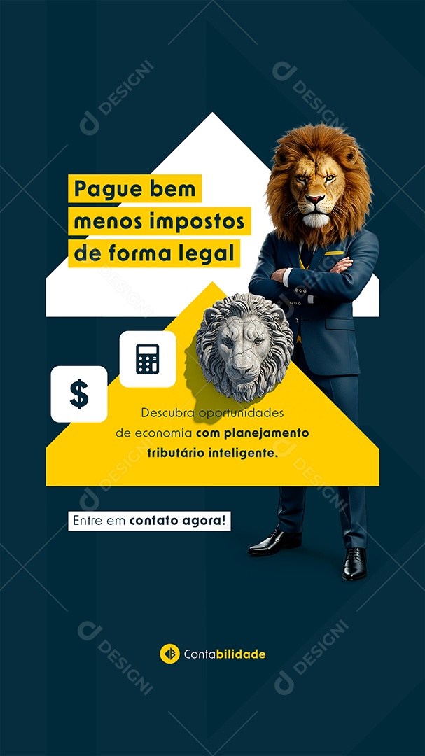 Story Contabilidade Pague Bem Menos Impostos de Forma Legal Social Media PSD Editável