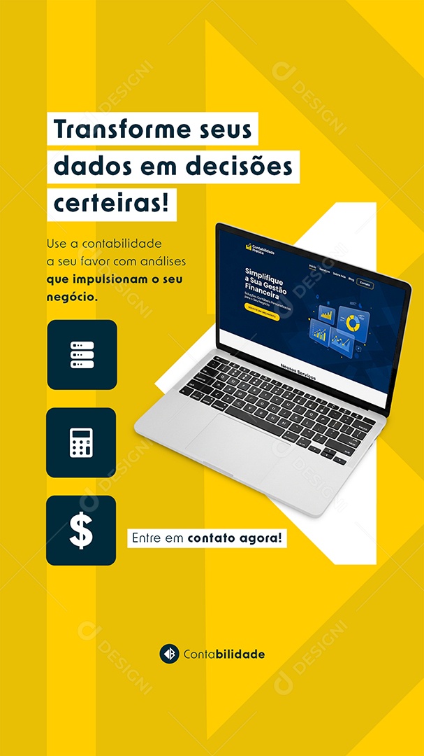 Story Contabilidade Transforme Seus Dados Em Decisões Certeiras Social Media PSD Editável