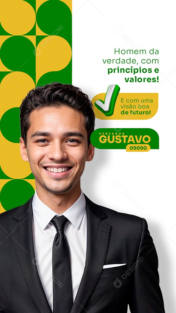 Story Campanha Política Princípios e Valores Social Media PSD Editável